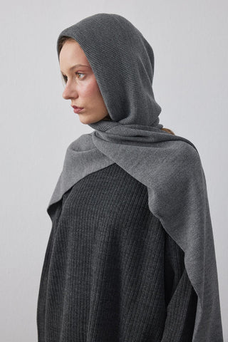 Kapüşonlu Atkı Antrasit - Fahhar Design