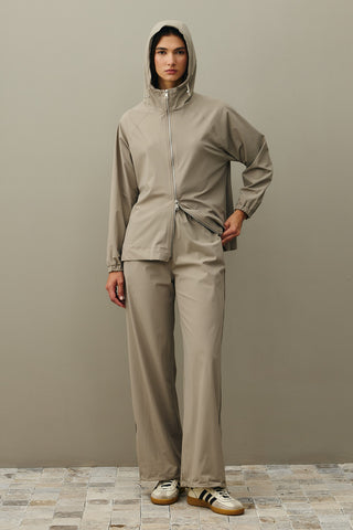 Kapüşonlu Light Touch Takım Vizon