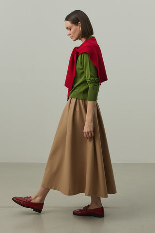 Kare Parçalı Atkı Kırmızı