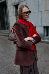 Square Piece Scarf Red