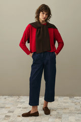 Square Piece Scarf Dark Brown