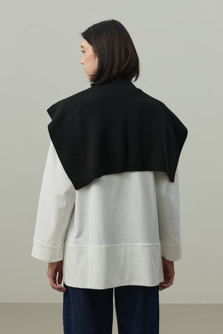 Kare Parçalı Atkı Siyah