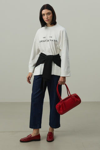 Kare Parçalı Atkı Siyah