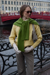 Square Piece Scarf Green
