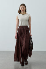 Kareli Etek Kahverengi