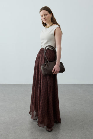 Kareli Etek Kahverengi