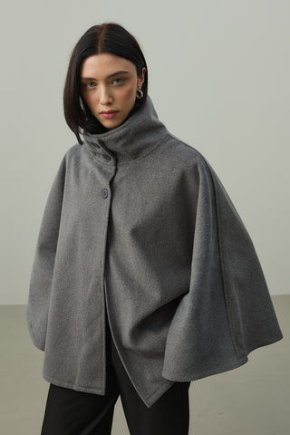 Kaşe Panço Ceket Antrasit