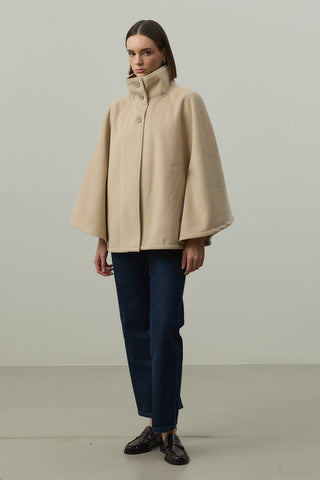 Kaşe Panço Ceket Bej