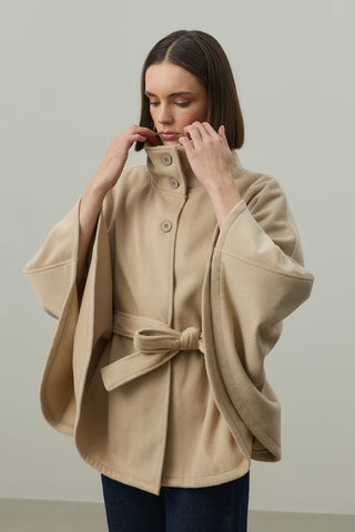 Kaşe Panço Ceket Bej