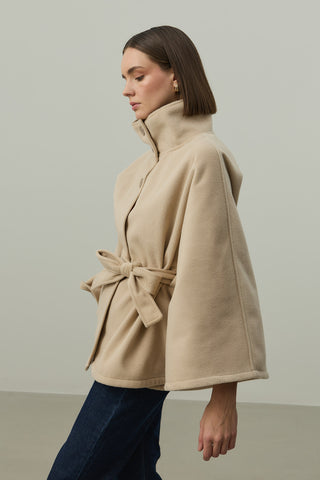 Kaşe Panço Ceket Bej