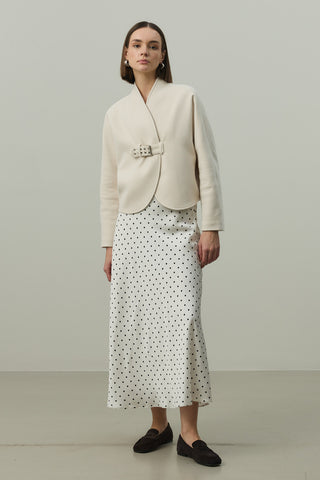 Kemer Detaylı Kaşe Ceket Taş