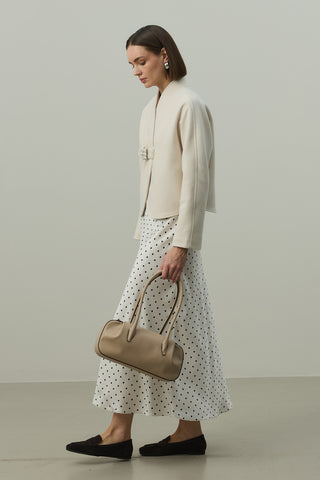 Kemer Detaylı Kaşe Ceket Taş