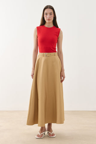 Kemerli Etek Camel