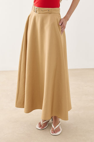 Kemerli Etek Camel