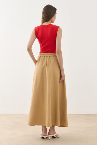 Kemerli Etek Camel