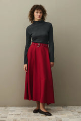 Kemerli Etek Kırmızı