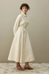 Kemerli Gömlek Elbise Taş