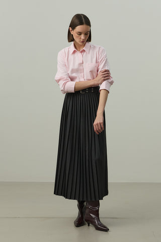 Kemerli Plise Etek Antrasit