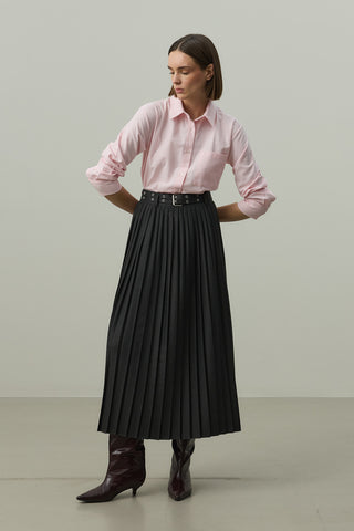 Kemerli Plise Etek Antrasit