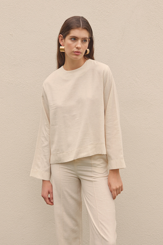 Linen Blouse Beige