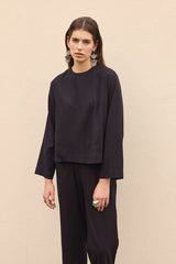 Linen Blouse Black