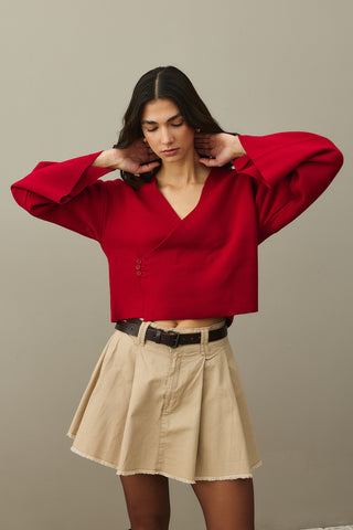 Kimono Hırka Kırmızı