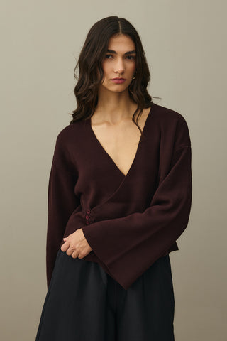 Kimono Hırka Mürdüm