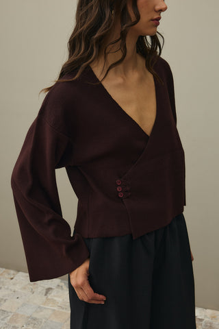 Kimono Hırka Mürdüm