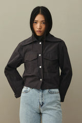 Kısa Bomber Ceket Antrasit