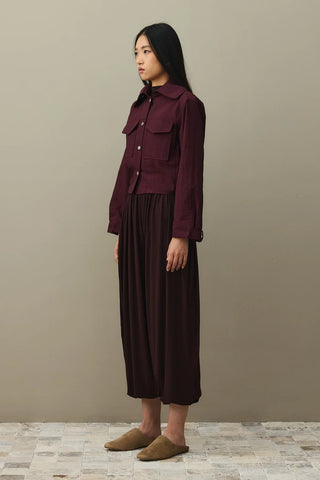 Kısa Bomber Ceket Bordo