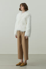 Kısa Kürk Kaban Bej