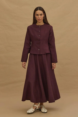 Kısa Pensli Ceket Bordo - Fahhar Design