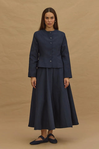 Kısa Pensli Ceket Lacivert - Fahhar Design