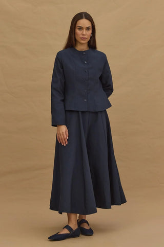 Kısa Pensli Ceket Lacivert - Fahhar Design