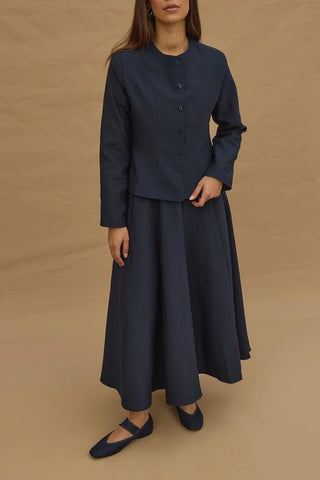 Kısa Pensli Ceket Lacivert - Fahhar Design