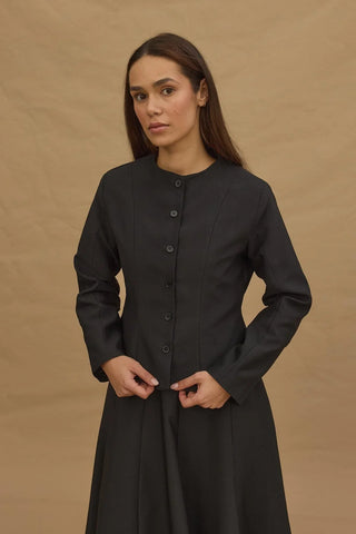 Kısa Pensli Ceket Siyah - Fahhar Design