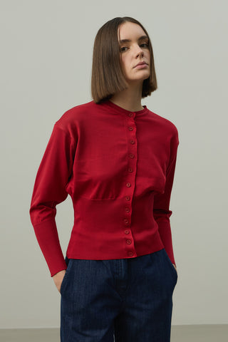 Korse Kesim Hırka Kırmızı