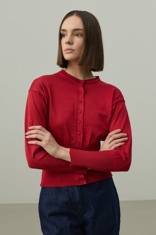 Korse Kesim Hırka Kırmızı