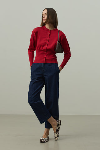 Korse Kesim Hırka Kırmızı