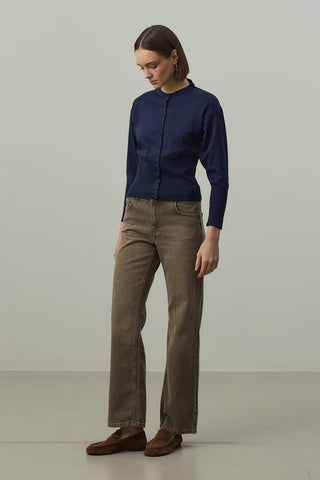 Korse Kesim Hırka Lacivert