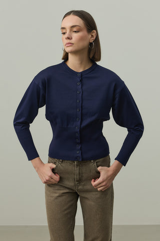 Korse Kesim Hırka Lacivert