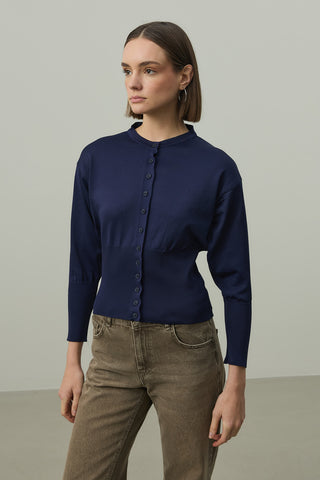 Korse Kesim Hırka Lacivert