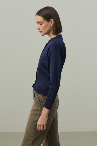 Korse Kesim Hırka Lacivert