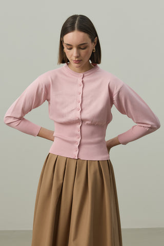 Korse Kesim Hırka Pembe