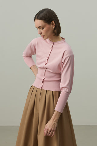 Korse Kesim Hırka Pembe