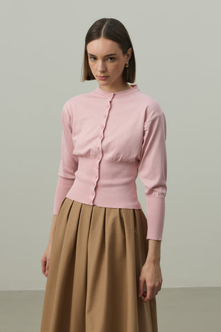 Korse Kesim Hırka Pembe