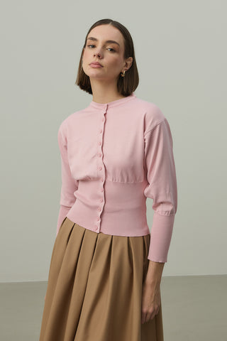 Korse Kesim Hırka Pembe