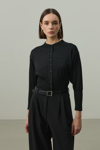 Korse Kesim Hırka Siyah