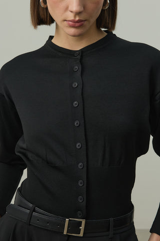 Korse Kesim Hırka Siyah