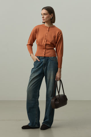 Korse Kesim Hırka Turuncu